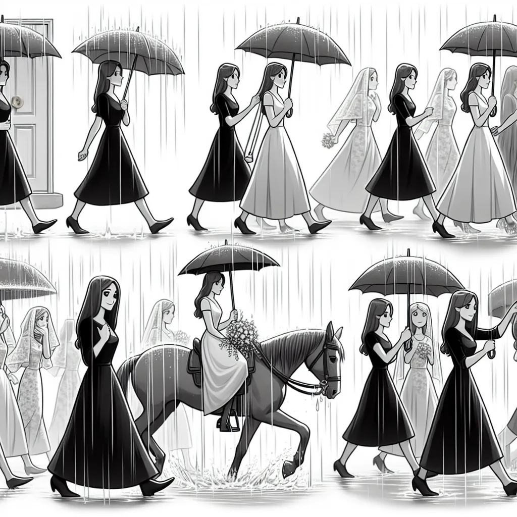 雨降りお月