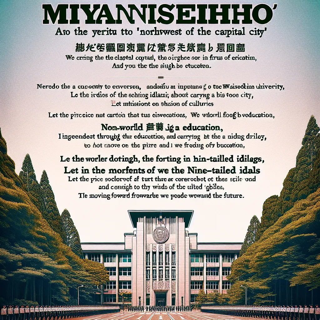 校歌：早稲田大学校歌《都の西北》