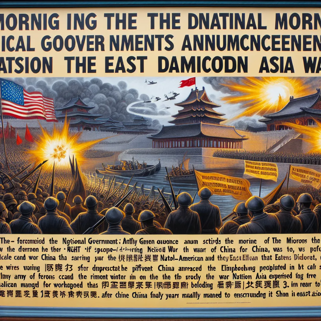 中華民國國民精神總動員　反米英大會　汪精衞主席訓話（一）