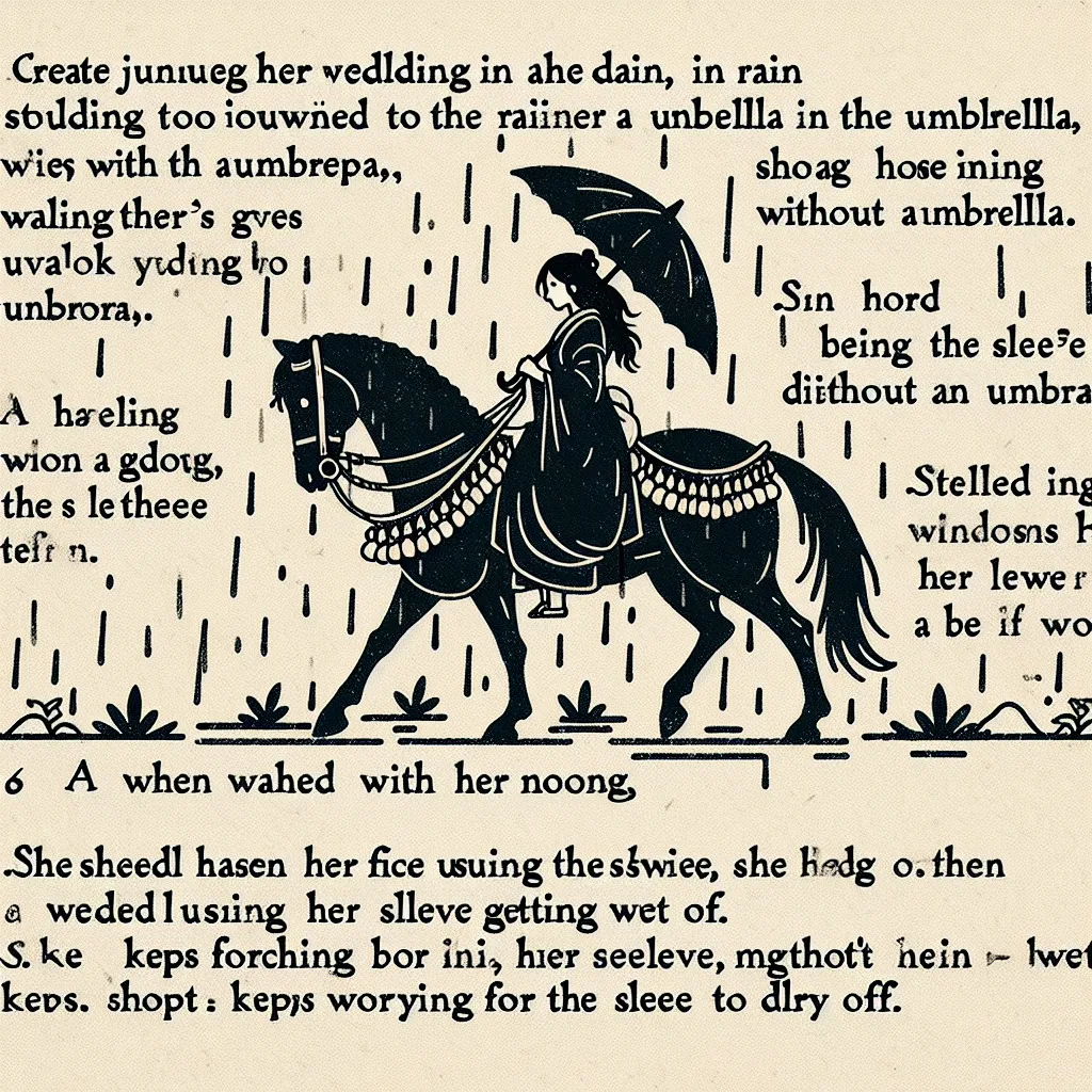雨降りお月